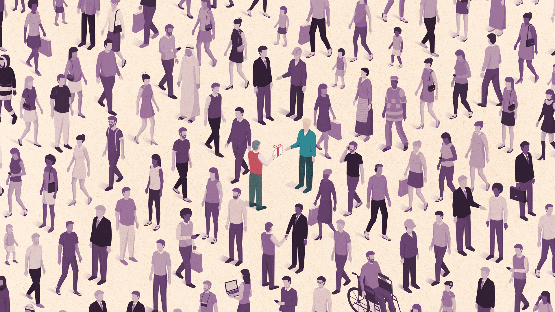 Illustration of crowd